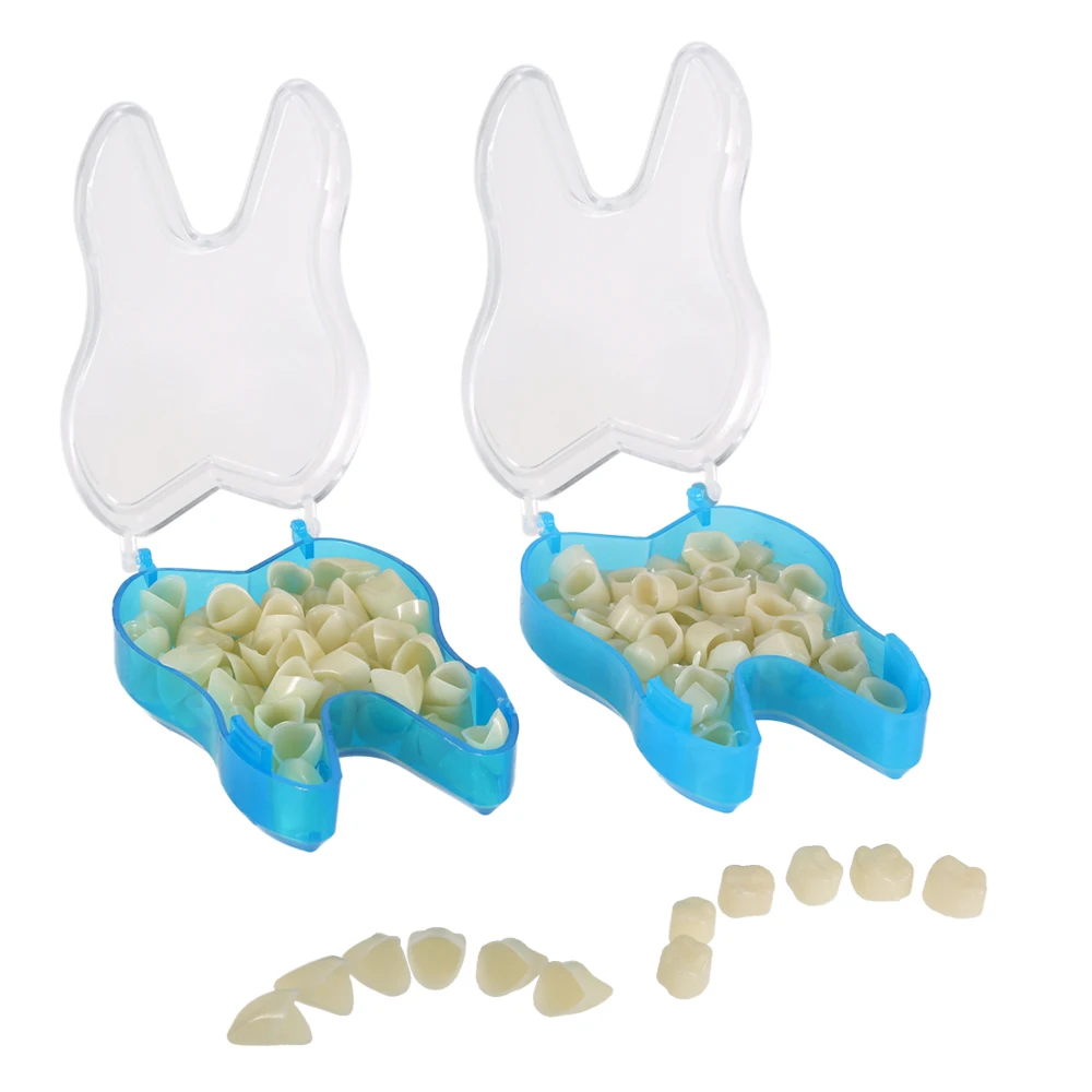 

2 Packs Dental Materials Mixed Temporary Crown Anteriors Front & Molar Posterior Nature Color Teeth Dentist Products