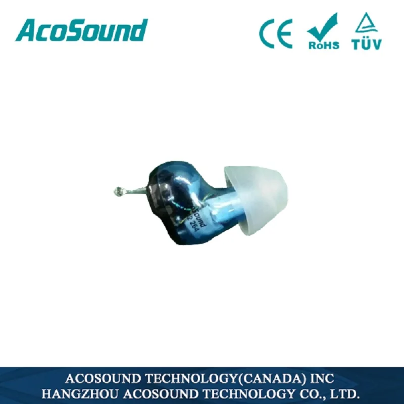 

AcoSound Invisible Hearing Aid Sound Voice Amplifiers 610IF CIC Hearing Aids For The Ear Deaf Aids With 9 Earplugs