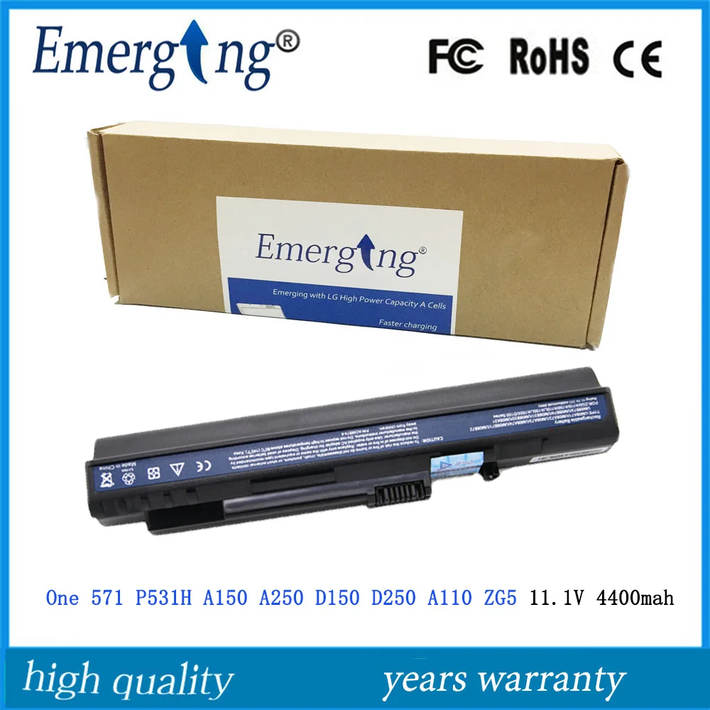 6cell 11.1V 4400MAH New Laptop Battery for Acer One 571 P531H A150 A250