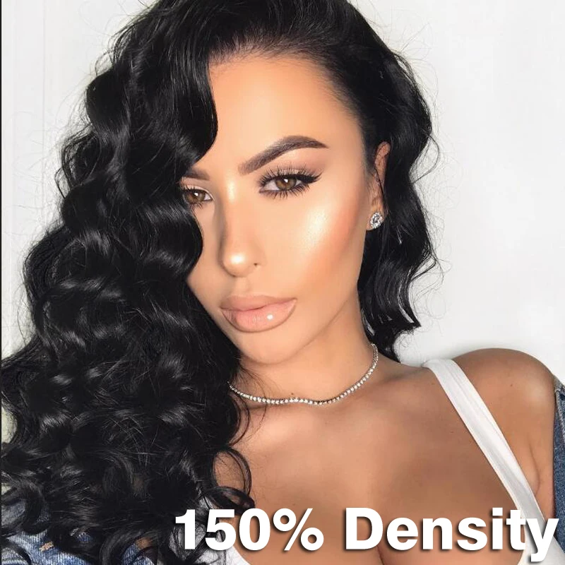 

150 High Density Full Lace Human Hair Wigs For Black Women Lace Front Human Hair Wigs Chinese Virgin Body Wave Lace Front Wig