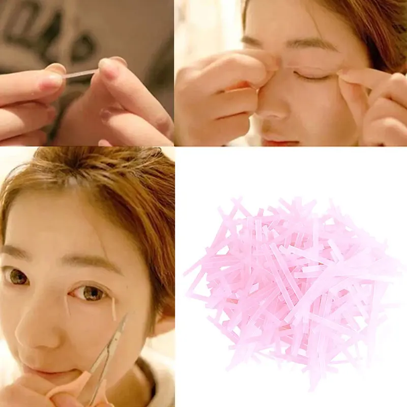Shellhard 100pcs Eyelid Tape Sticker High Quality Invisible Fiber Double Side Adhesive Eyelid Tapes Stickers For Cosmetic Tool
