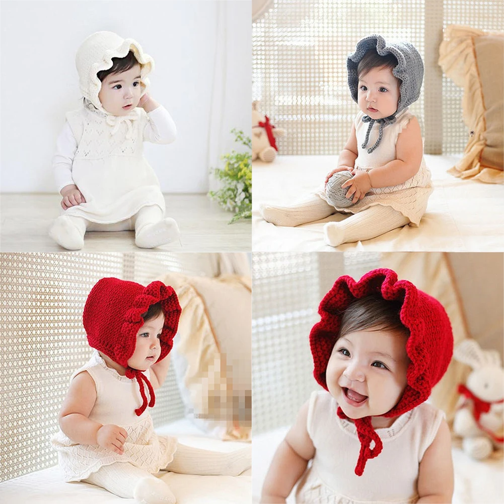 Newborn Infant Knitted Hats Solid Princess Caps Cute Baby Girls Bonnet Newborn Photography Prop Winter Kids Wool Cap Beanie Hats Newborn Infant Knitted Hats Solid Princess Caps Cute Baby Girls Bonnet Newborn Photography Prop Winter Kids Wool Cap Beanie Hats