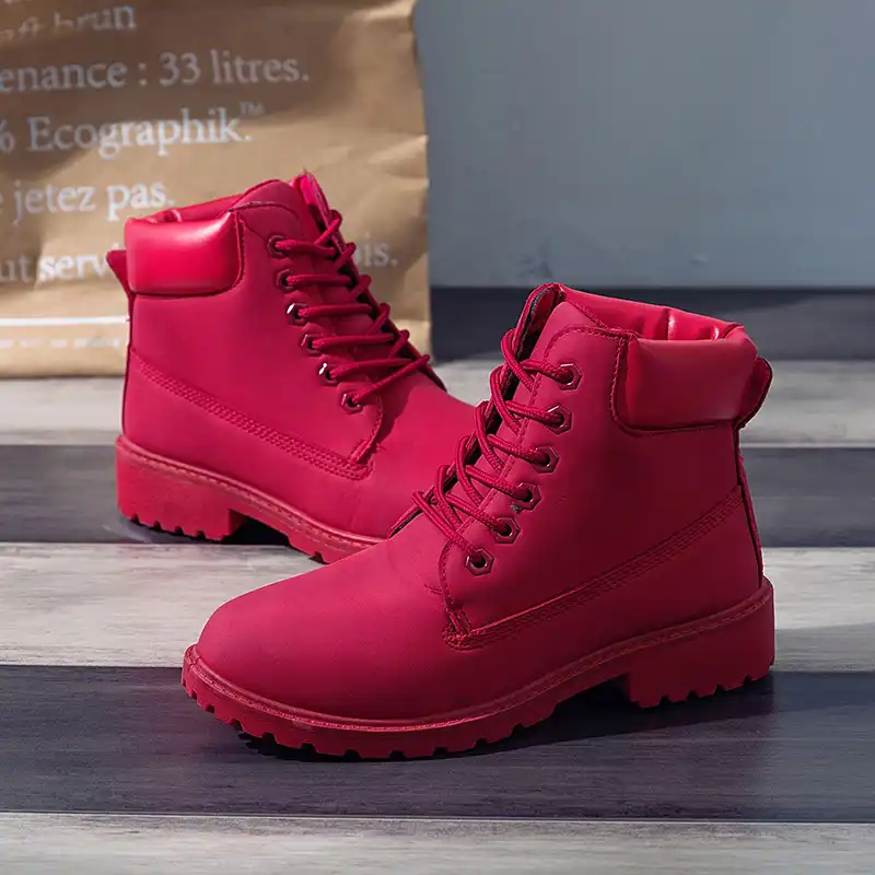 womens red work boots