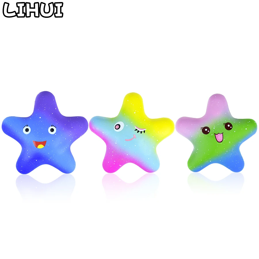 

Colorful Starfish Squishy Toys for Children Funny Cute Anti stress Slow Rising Soft Squishi Relieve Toy Gift Home Decoration