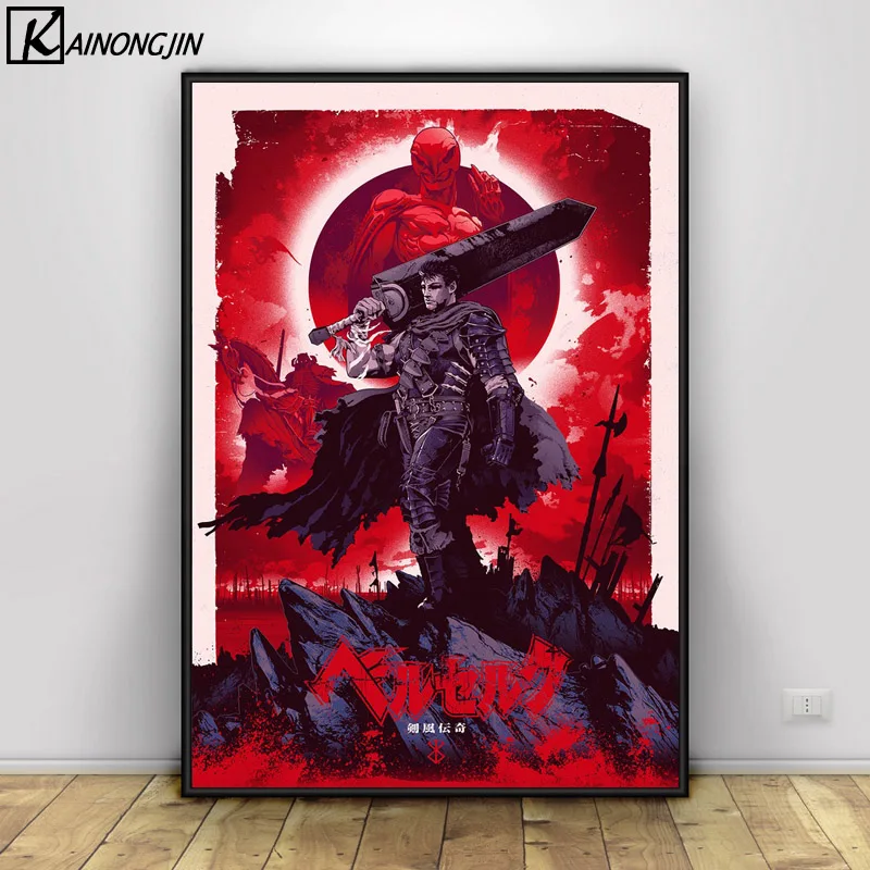 

Berserk Japan Anime Poster Wall Art Canvas Painting Posters and Prints Wall Picture Room Decorative Home Decor