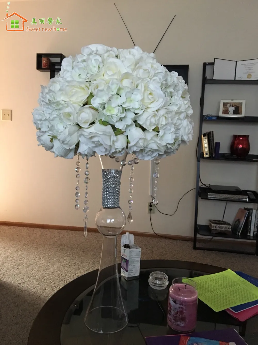 Fleur Artificielle Table Centre De Table Boules De Fleurs De