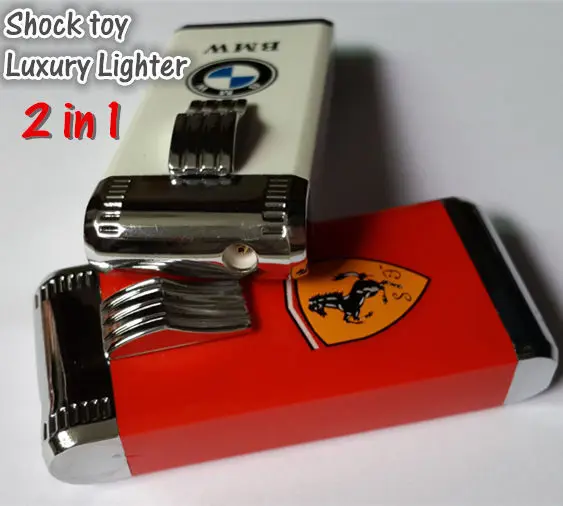 Cool Electric Shock Toys Lighter 2in1 Novelty Electric Prank Toys Funny