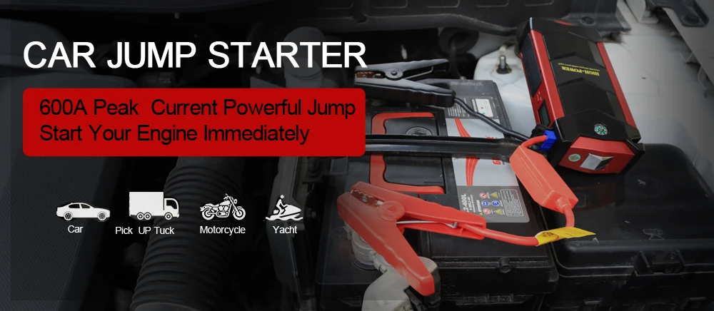 Portable 12V Car Jump Starter 600A Peak Jump Booster Car Battery Jump Starter Startup for car