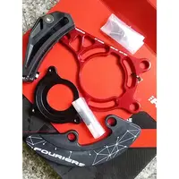 Красный/черный Fouriers MTB горные цепи направляющая цепь Bash Guard ISCG ISCG05 для 32-38t для 1x системы Открытый Велоспорт Аксессуары