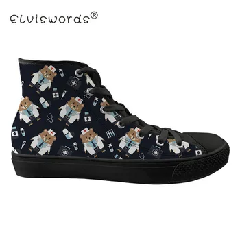 

ELVISWORDS Medical Nurse Pattern Men's Vulcanize Shoes Tenis Feminino For School Teenagers Fashion Casual Sneakers Male Shoe
