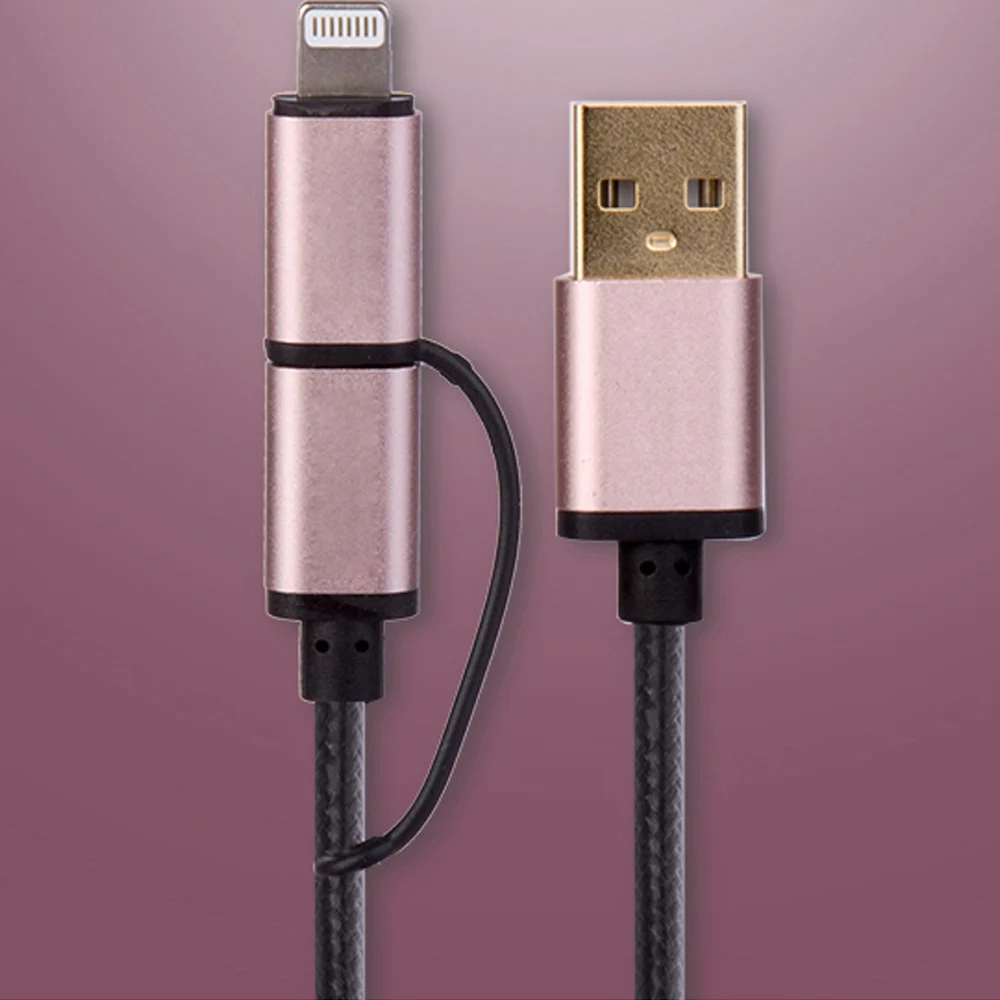 

2M/3M/1M 2 in 1 Micro USB Cable Nylon Mobile for Samsung Galaxy Type C 2A Fast Charge Data Type-C Cable for LG Sony HTC Xiaomi