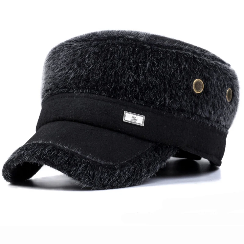 HT1855, зимняя теплая Кепка s из искусственного меха норки, Мужская кепка для папы, s, регулируемая зимняя бейсболка, мужская повседневная бейсболка, бейсболки для мужчин
