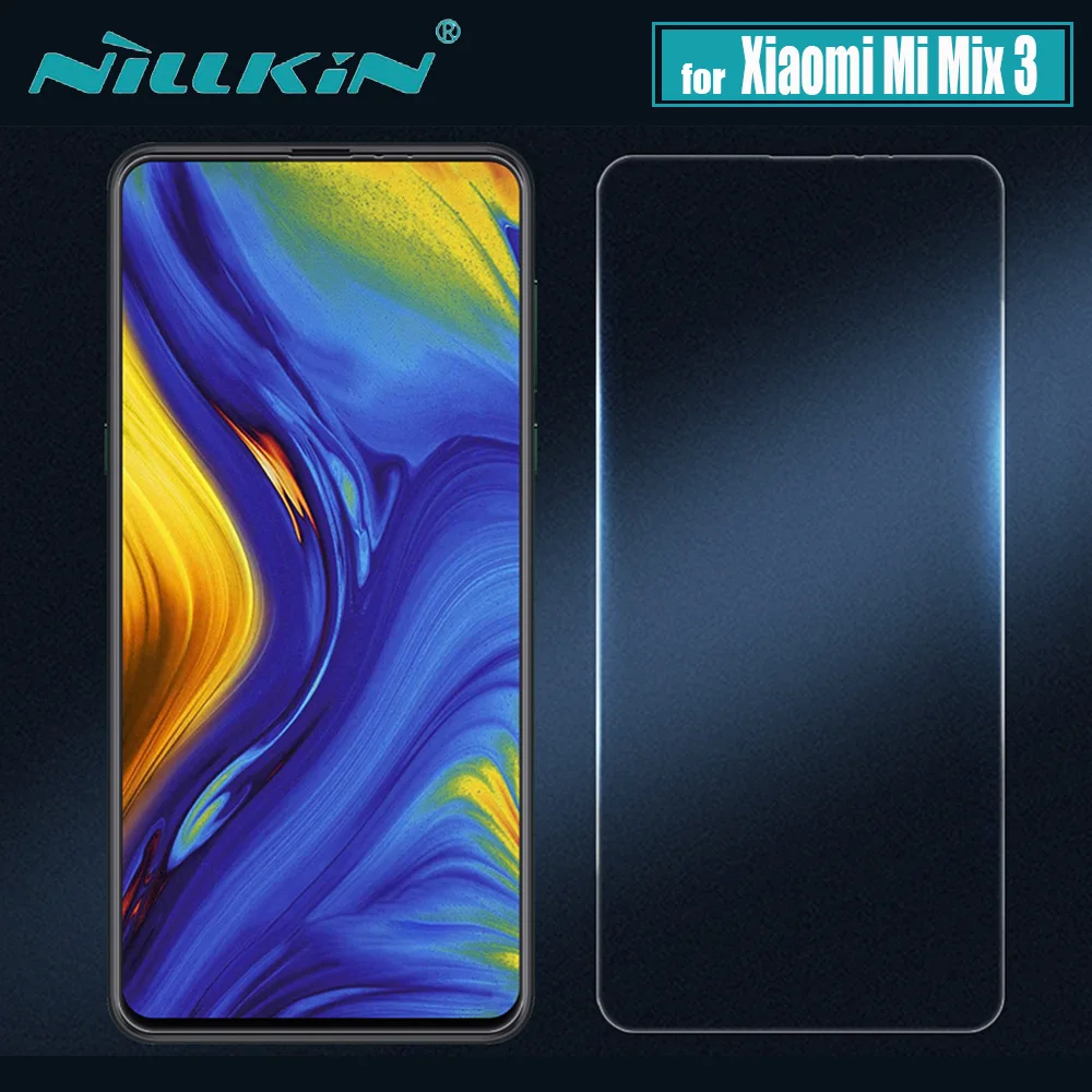 

Xiaomi Mi Mix 3 Glass Screen Protector Nillkin 9H Hard 0.2MM Clear Safety Protective Glass on Xiaomi Mix 3 Tempered Glass Film