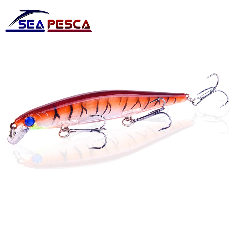 

SEAPESCA Fishing Lure Minnow 11cm 13.5g Floating Laser Hard Aritificial Wobblers Crankbait Plastic Baits Pesca Isca Tackle 433B