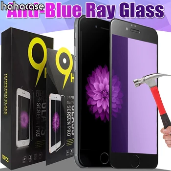 

500pcs 3D Anti Blue Ray Eyes Carbon Fiber Tempered Glass For iPhone 11 Pro Max XS XR X 8 7 6 6S Plus Curved With Paper Package
