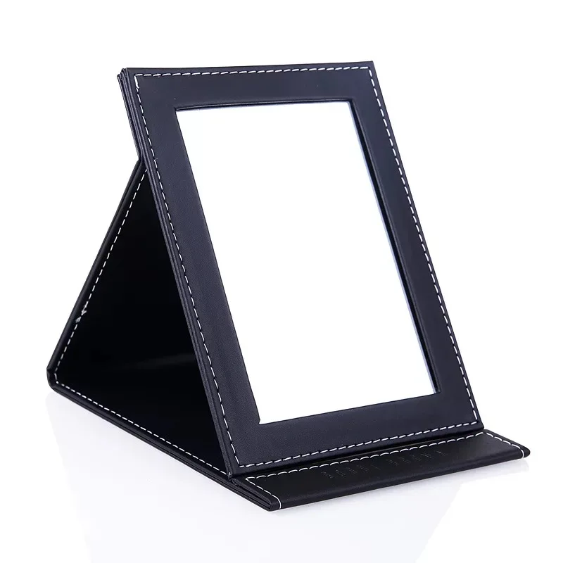 

1PC Fashion Women Ladies Make Up Mirror Cosmetic Folding Portable Fashion leather Makeup Tool Nice Gift