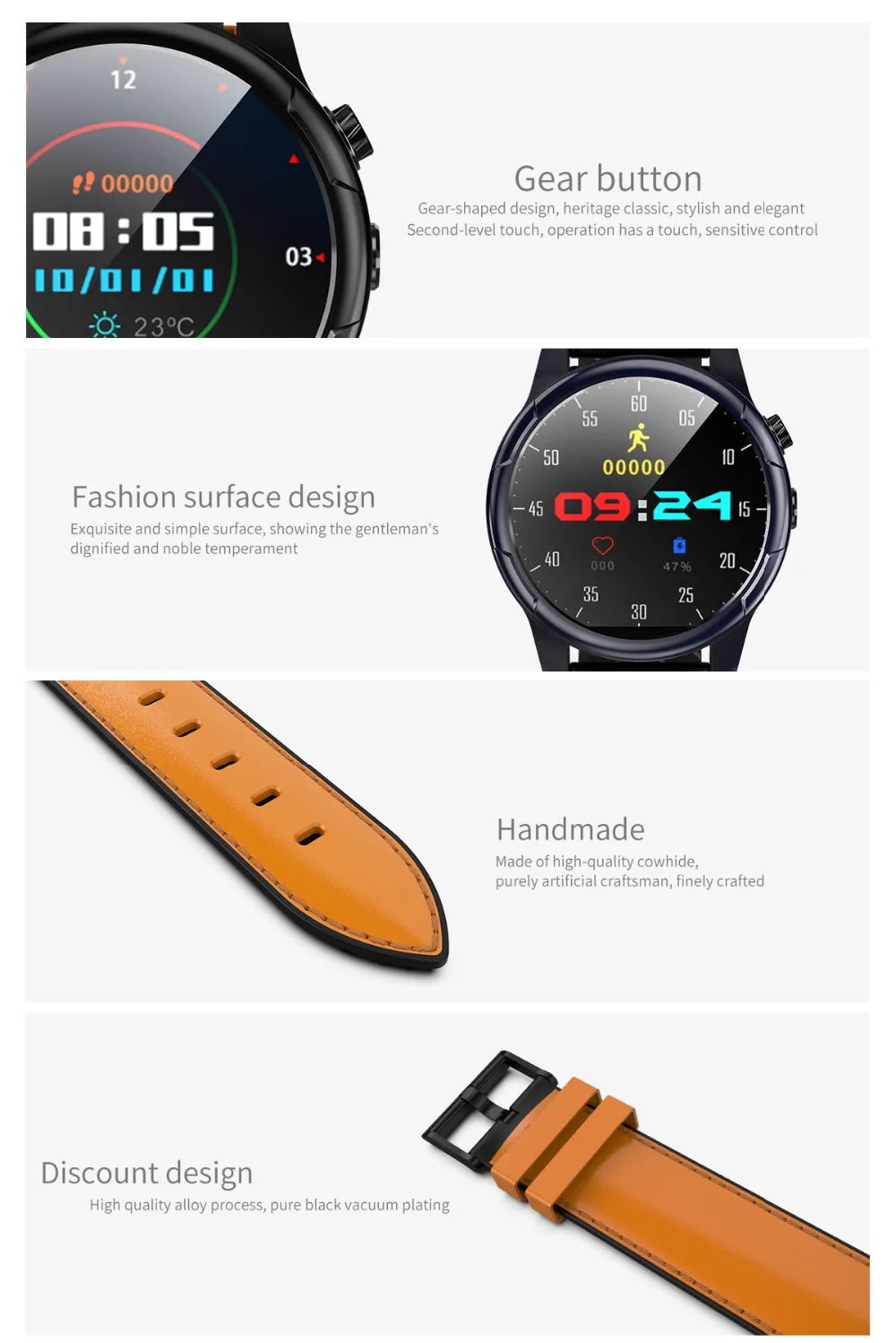 Смарт-часы X360 1+ 16 Гб/3+ 32 Гб 1," Круглый WiFi gps сим-карта 4G Android Smartwatch телефон спортивный монитор сердечного ритма камера