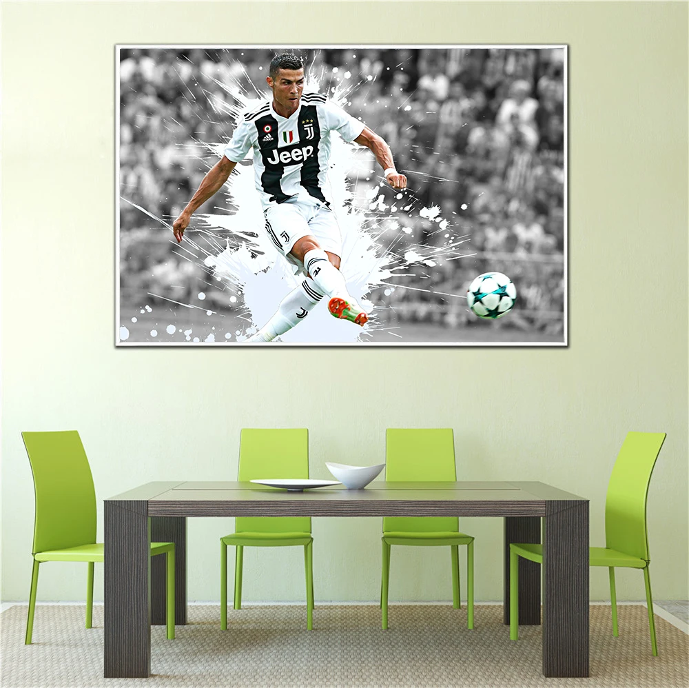 

Abstract Painting Cristiano Ronaldo Pourugal Footballer Poster Wall Pictures for Living Room Home Decoration Sport Canvas Art