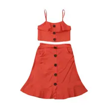 PUDCOCO/Детский жилет на бретельках для маленьких девочек; топы; футболка; платье; комплект из 2 предметов; верхняя одежда;