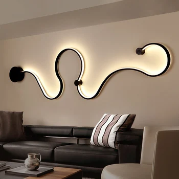 

New Postmodern simple creative wall light led bedroom bedside decoration Nordic designer living room corridor hotel wall lamps
