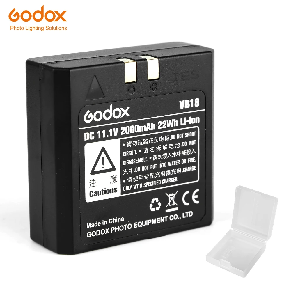 

Godox V850 V860 Speedlite Li-ion Battery VB18 DC 11.1V 2000mAh 22Wh Lithium-ion