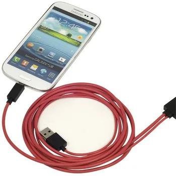 

200pcs 2M 6ft 11pin Universal Mirco USB to HDMI Cord Cable Line Adapter HD 1080P for Samsung Galaxy DHL FREE