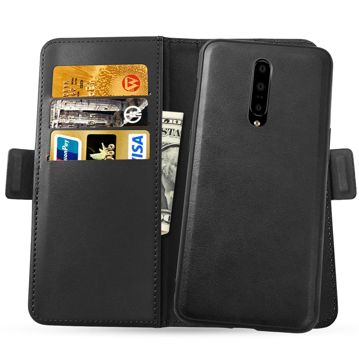 

for OnePlus 7 Case PU Leather Flip Stand Magnetic Wallet Cover with Card Pocket Vehicle-mounted Function Oneplus 7 pro Filp case