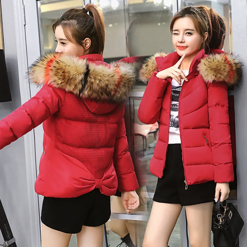 

Womens Winter Jackets Cotton-padded Clothes Thick Style Fashion Ladies Warm Parka with Fur Hats Female Slim Hooded Coat Plus 3XL