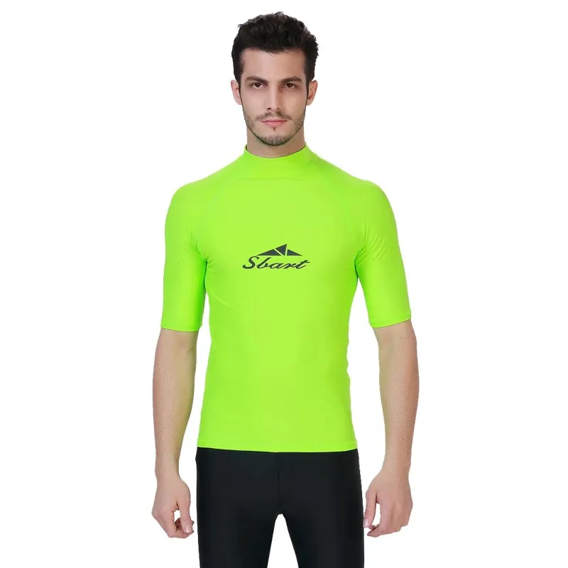 

SBART 4XL Lycra Float Diving Wetsuits Men's Top Short Long Sleeve Watersport Sunscreen T-Shirt Swimming Surfing Diving Wetsuits