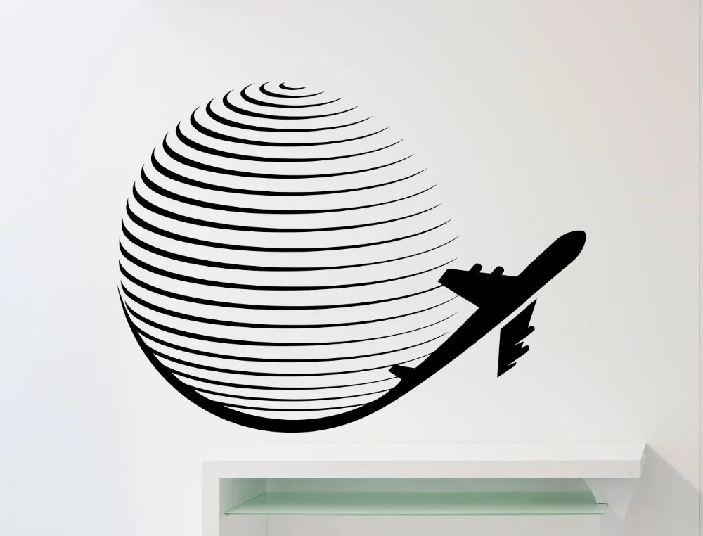 

Aircraft Silhouette Wall Stickers Home Livingroom Stylish Decorative Vinyl Wall Decals Vinyl Art Wallpaper Military Series W-772