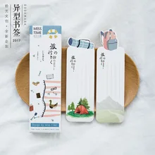 30 шт./упак. памяти путешествия закладки бумажные закладки маркеры рекламные подарочные канцелярские пленки Bookmarks для книжных маркеров