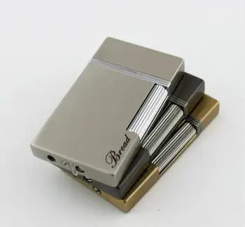 

Classic Flip Top Gas Lighter Vintage Zinc Alloy Ping Sound Cigarette Lighter Inflatable butane Free Laser LOGO