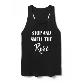 

Stop and Smell the Rose Workout Racerback Casual Tank Tops Womens Shirts
