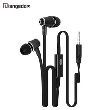 Langsdom красочные спортивные hi-fi проводные наушники-вкладыши JM21 портативная гарнитура бас стерео наушники для музыкальных игр с микрофоном