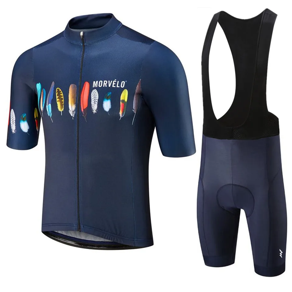 Morvelo Велоспорт Джерси Набор для мужчин с коротким рукавом быстросохнущая летняя велосипедная MTB велосипедная одежда дорожная езда Одежда для мужчин