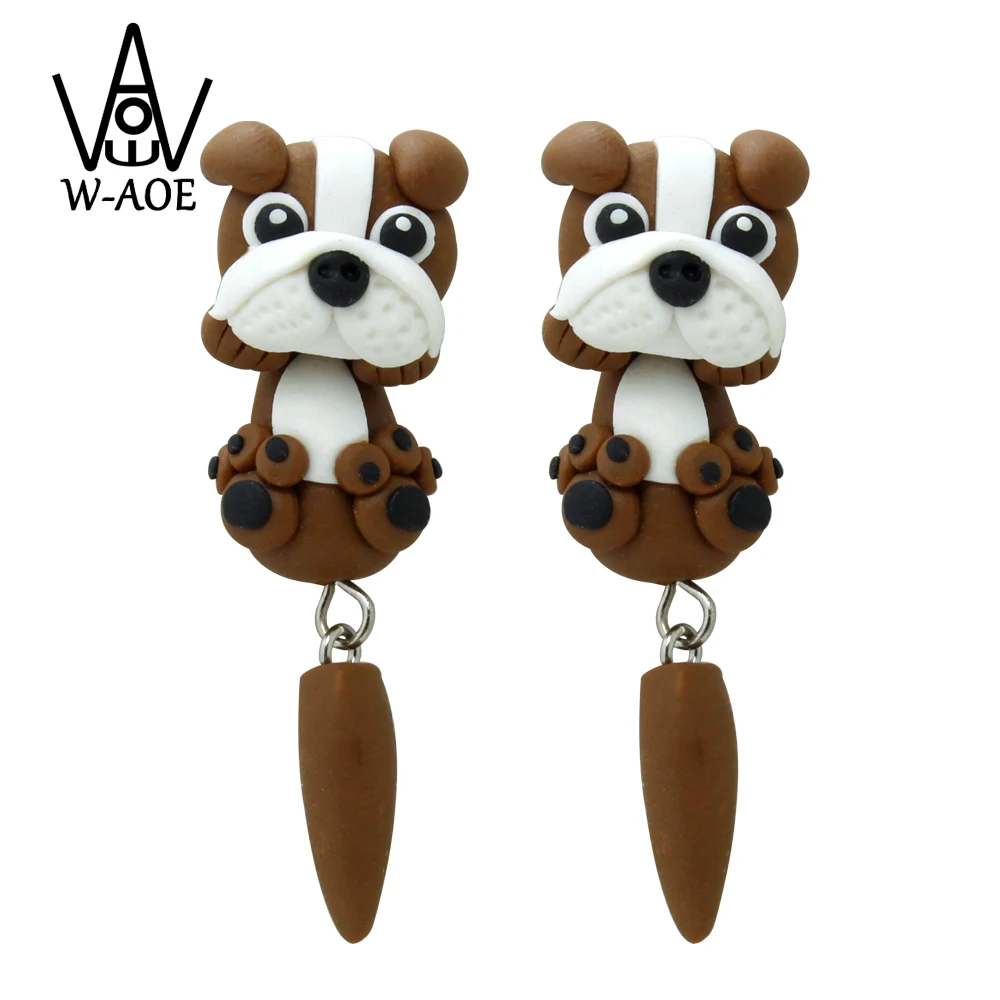 

TTPAIAI 30 Brand Handmade Polymer Clay Cute Dog Stud Earrings For Women Fashion Jewelry Animal Earrings For Girl Kids Gift