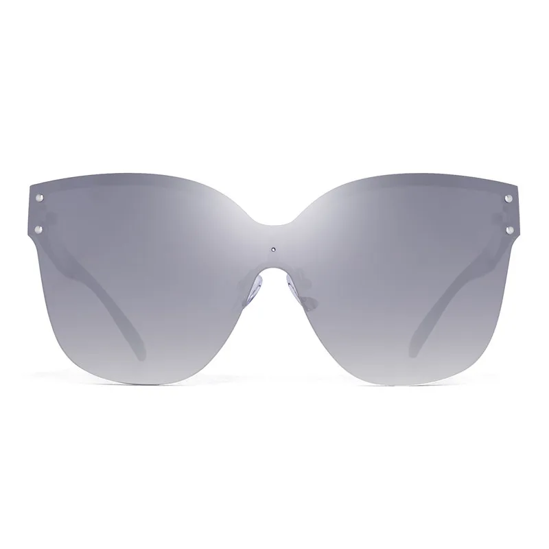 JM негабаритных без оправы большой одна деталь женские поляризационные солнцезащитные очки с градиентом рамы ShadesSunglasses для женщин