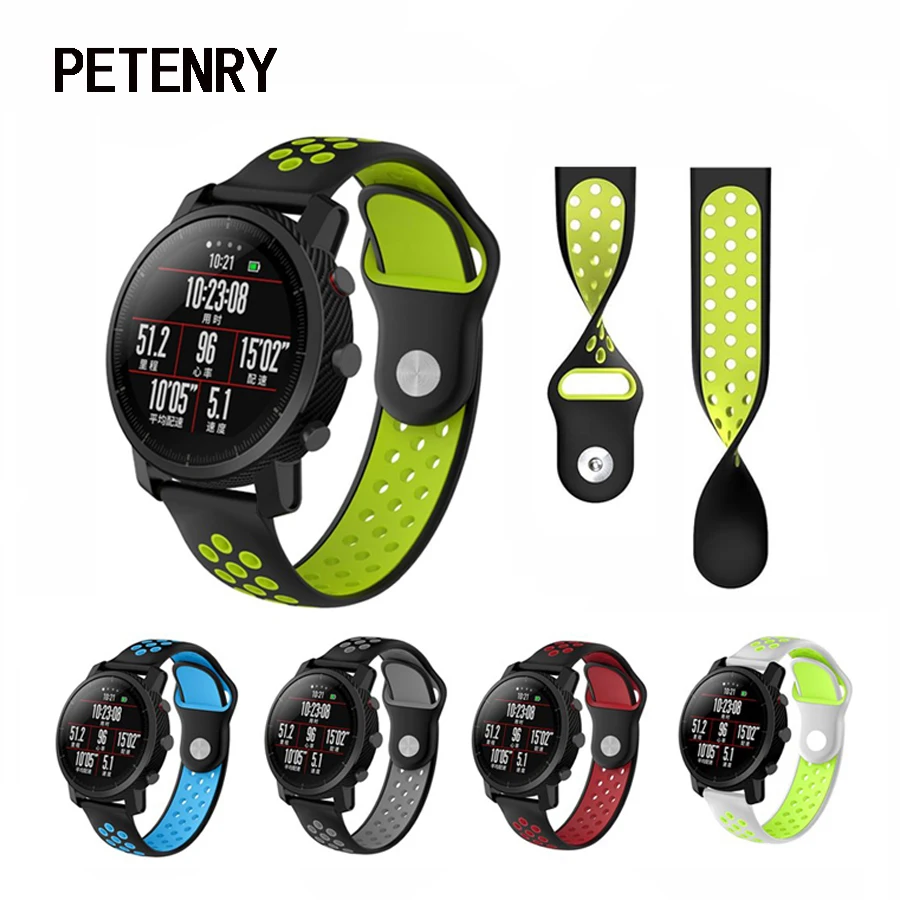 

Replacement Silicone Watch Band Bracelet Wrist Strap for Xiaomi Huami AMAZFIT Pace Stratos 2 2S Strap 22cm Watchbands Sport