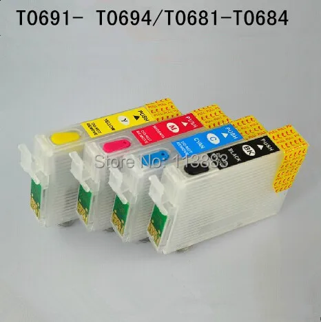 69 T0691-T0694 многоразовый картридж для принтеров EPSON WorkForce 310 500 600 610 30 40 615 NX515 NX510 |