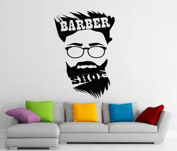 

Barbershop Wall Decal Hair Cutting Salon Art Vinyl Sticker Beauty Hair Salon Window Sticker Glass Room Decoration