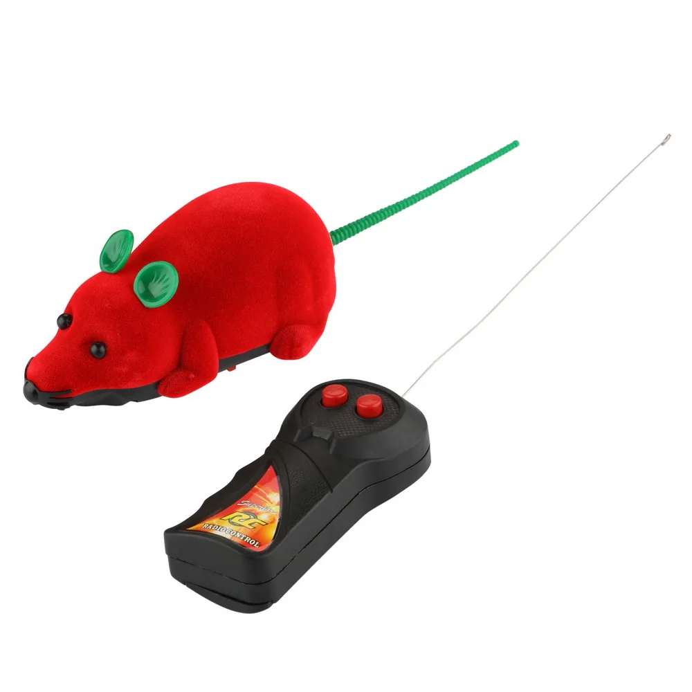 Мышки для котов, игрушки, электрическая мышь, кошка, забавные игрушки для игр, пульт дистанционного управления, имитация, беспроводной Радиоуправляемый питомец, поставка, ложная мышь, Новинка - Цвет: Красный