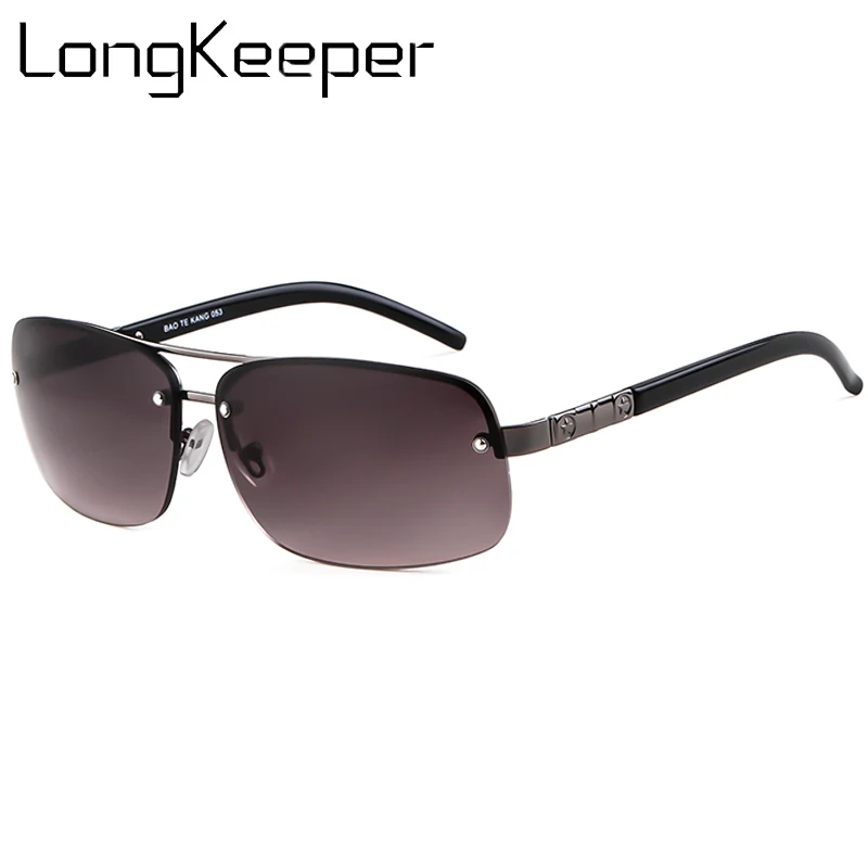 Brand Design Square Rimless Sunglasses Fashion Men Driving Driver Sun