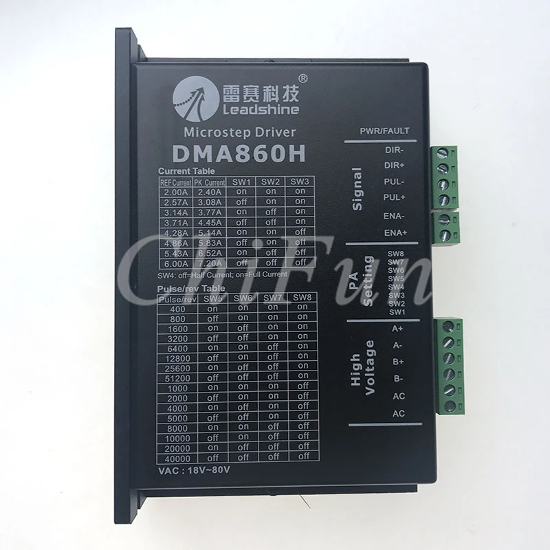 

Freeshipping Leadshine DMA860H 2-phase Digital Stepper Motor Driver AC + DC 7.2A MA860
