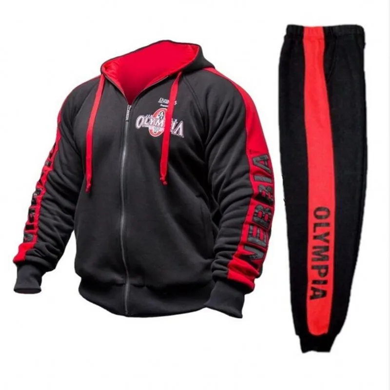 2018 Gyms Sporting Suit Mens Hoodie Zipper Cardigan Pants Suits Tracksuit Two Piece Set Men Clothing Sets Plus 2018 Gyms Sporting Suit Mens Hoodie Zipper Cardigan Pants Suits Tracksuit Two Piece Set Men Clothing Sets Plus