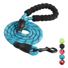 Reflective Large Dog Leash Nylon Rope font b Pet b font Running Tracking Leashes Long Lead