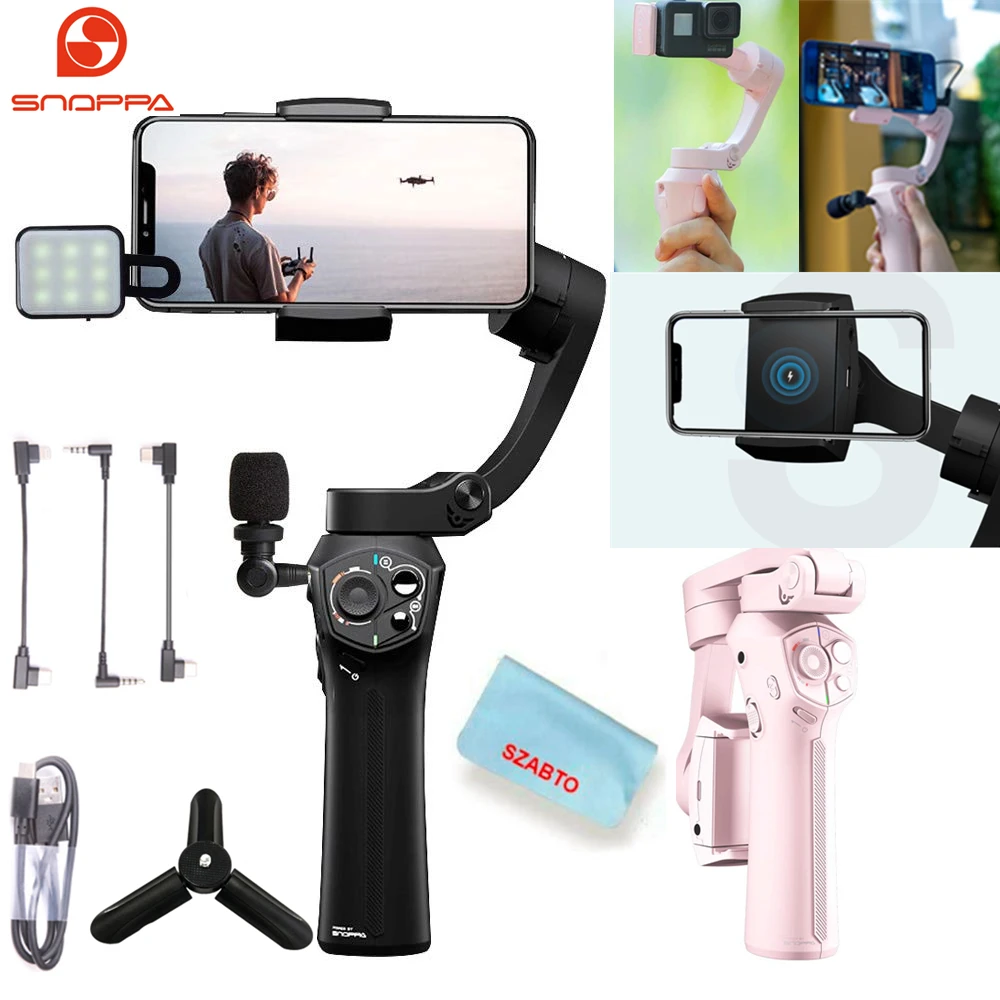  Snoppa Atom Foldable Pocket-Sized 3-Axis Handheld Gimbal Stabilizer for iPhone Samsung XiaoMi Huawe