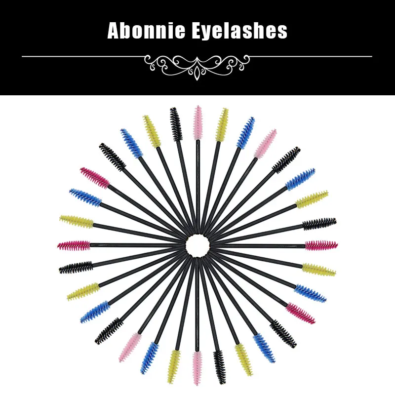 

50PCS/pack Disposable Eyelash Brush Mascara Wands Applicator Wand Brushes Eyelash Comb Brushes Spoolers Makeup Tool