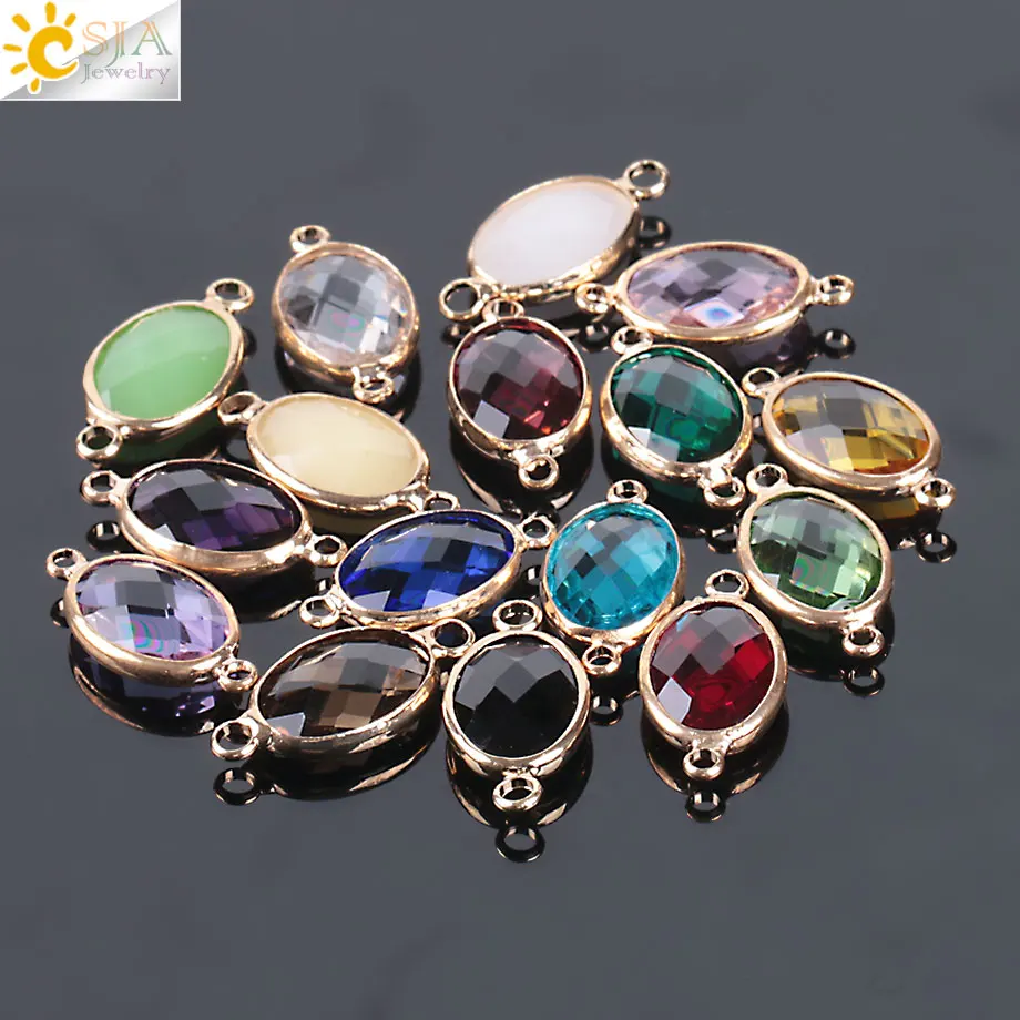 

CSJA 30PCS Women Jewelry Glass Beads Wholesale Oval Crystal Loose Beads Handmade Jewellery Pendant Bracelet Earring Making S127