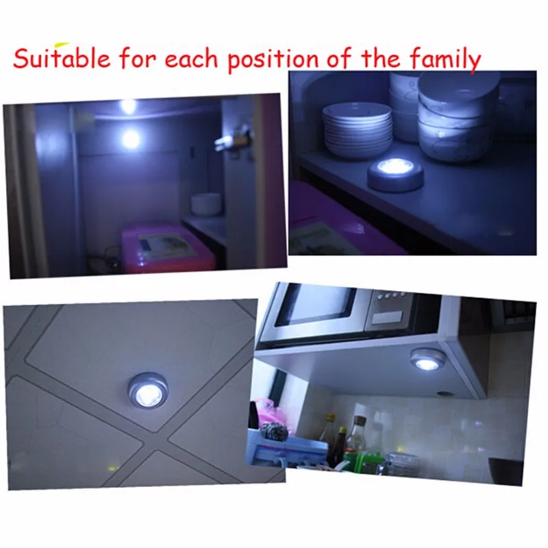 4 LED Night Light Bulb Touch Wall Light for Kitchen Cabinet Closet Lighting Rechargeable Battery Powered Emergency LED Bulb Lamp (10)