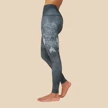 Женские леггинсы для фитнеса с принтом Ловец снов, серые быстросохнущие леггинсы для упражнений, высокая талия, полная длина, энергетические брюки, брюки, ropa mujer